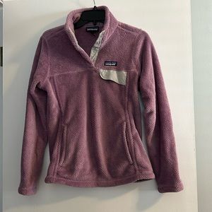 Patagonia fleece 1/4 snap, light purple, size small, women’s